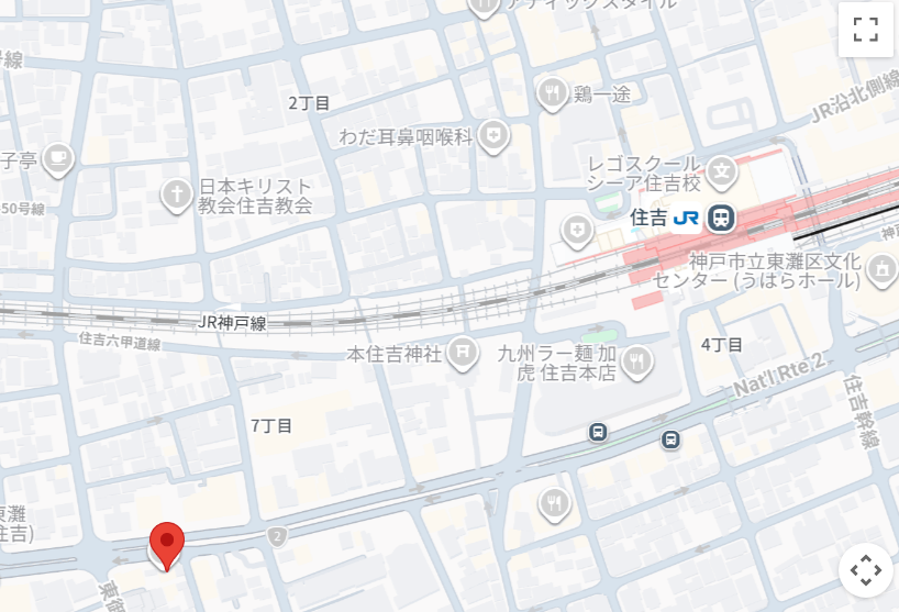 ヒキュウ御影店のアクセスマップ